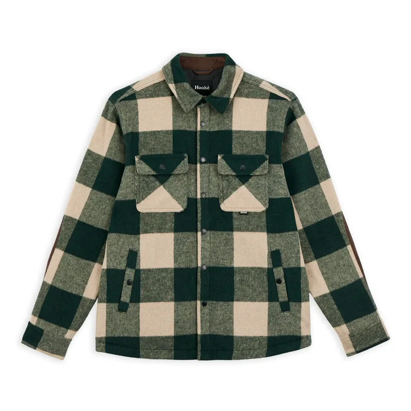 Hooké Canadian Insulated Shirt - Forest Green and Safari, M