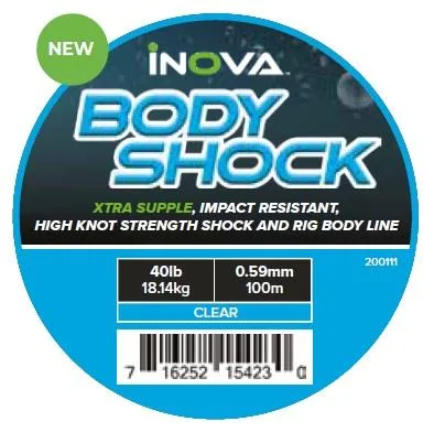 Inova Body-Shock Shock Leader and Rig Body Line - 40lb / 18.14kg, 0.59mm
