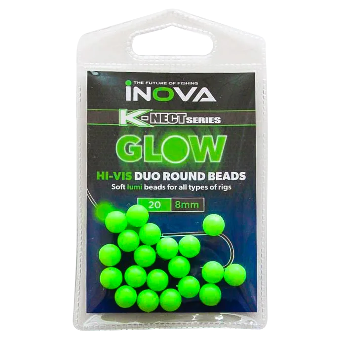 Inova Hi-Vis Duo Round Glow Beads 6mm