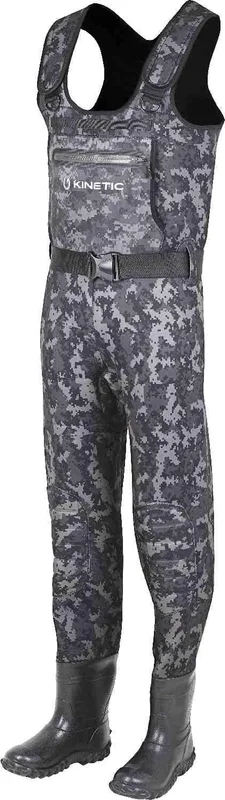 Kinetic Neorush Cleated Bootfoot Waders Grey Camo, EU 42-43