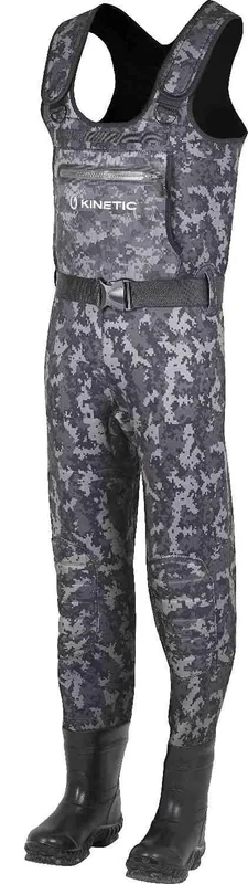 Kinetic Neorush Felt Bootfoot Waders Grey Camo