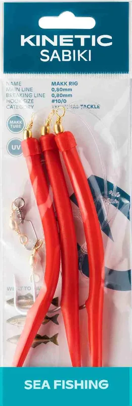 Kinetic Sabiki Makk - Red, 6/0