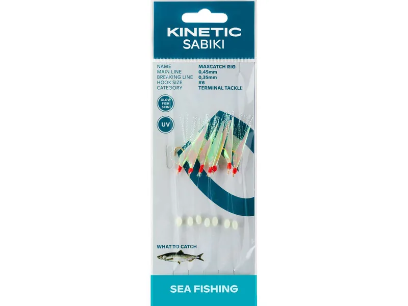 Kinetic Sabiki Maxcatch - Glow Fishskin/Mix