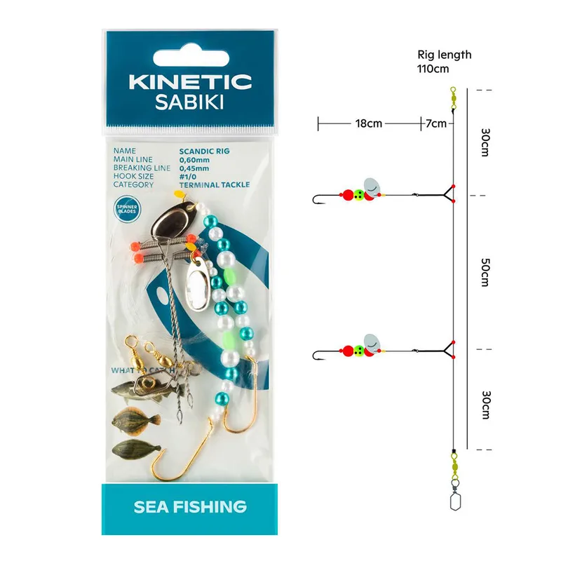 Kinetic Sabiki Scandic - Pearl/Blue