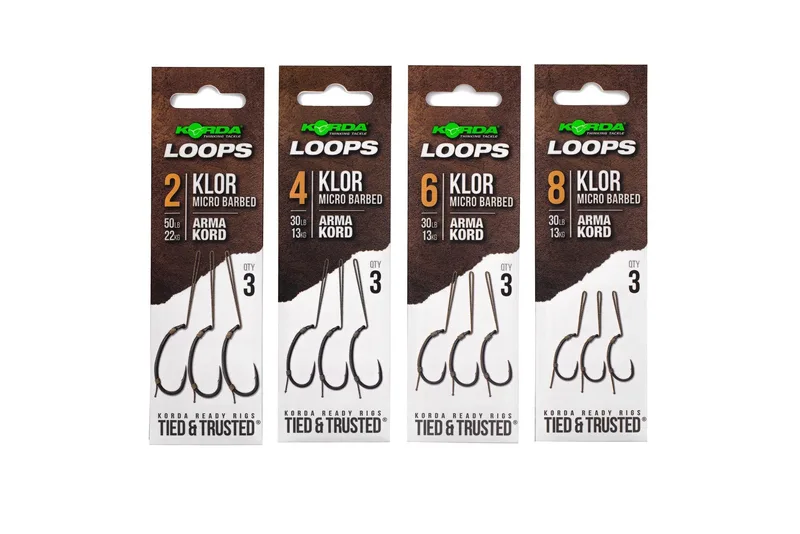 Korda Klor Loop Rigs — 2, Barbless