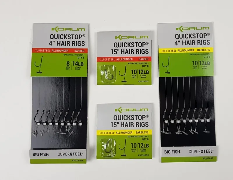 Korum Quickstop Hair Rigs 4″