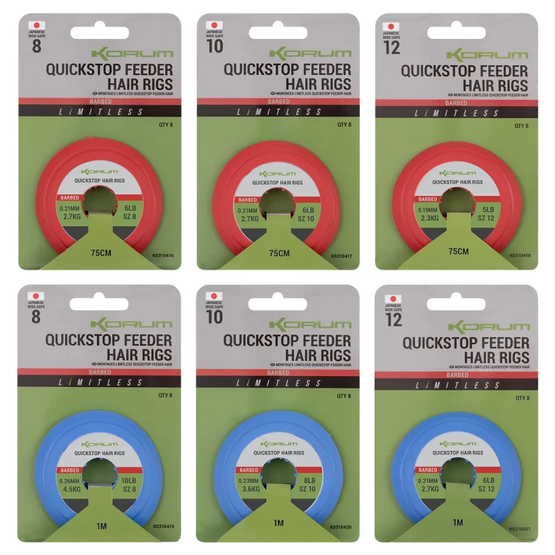 Korum Limitless Quickstop Feeder Hair Rigs