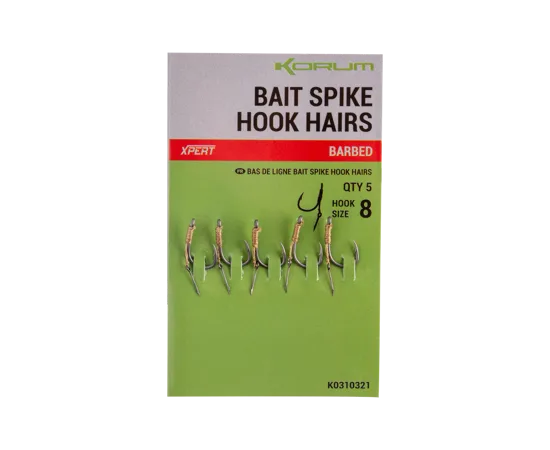 Korum Bait Spike Hook Hairs Barbed
