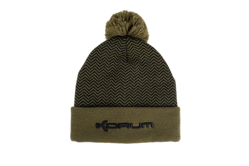Korum Thermal Beanie Hat – Black/Olive