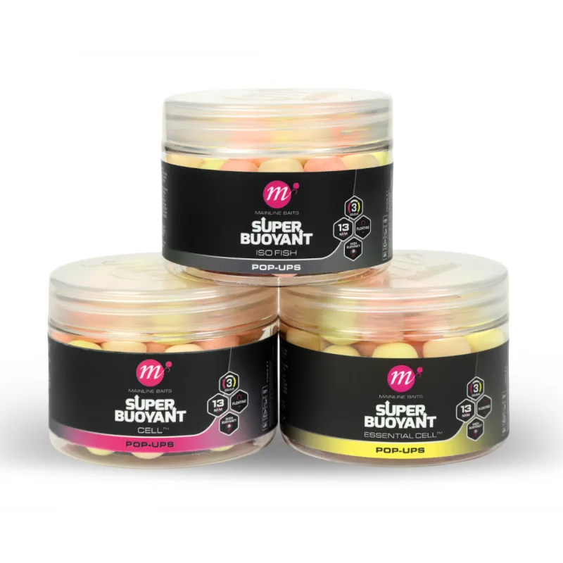 Mainline Super Buoyant Pop-Ups 13mm Pink, Yellow & White Mix