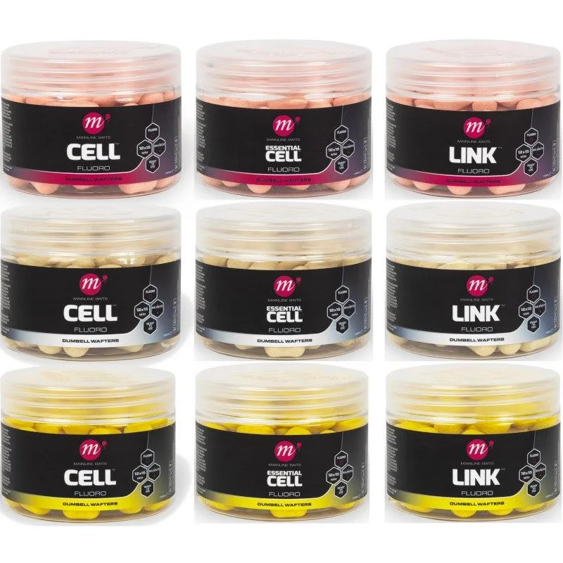 Mainline Fluoro 12x15mm Dumbell Wafters