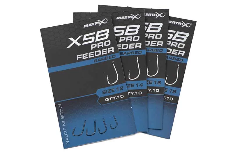 Matrix X5B Pro Feeder Barbed Eyed Hooks