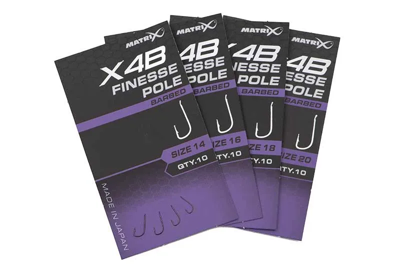 Matrix X4B Finesse Pole Barbed Hooks