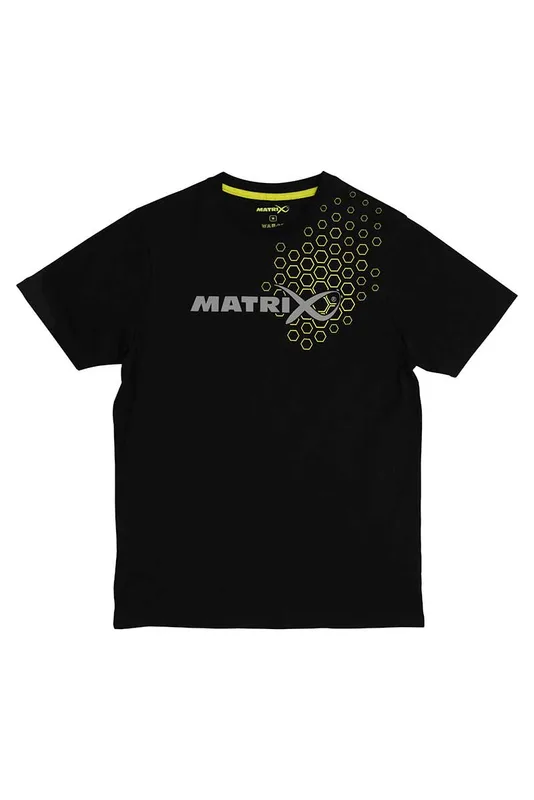 Matrix Hex Print T-Shirt Black