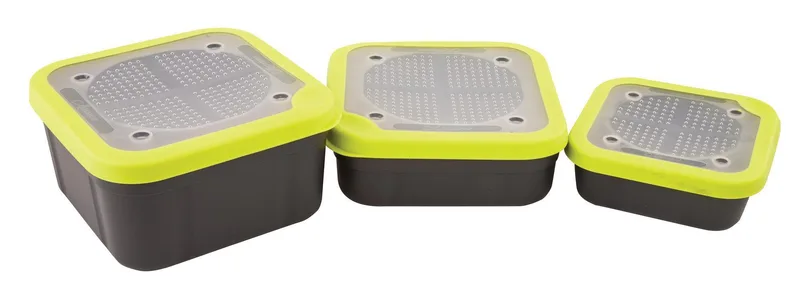 Matrix Solid Top Bait Box Grey/Lime — 3.3 Pint