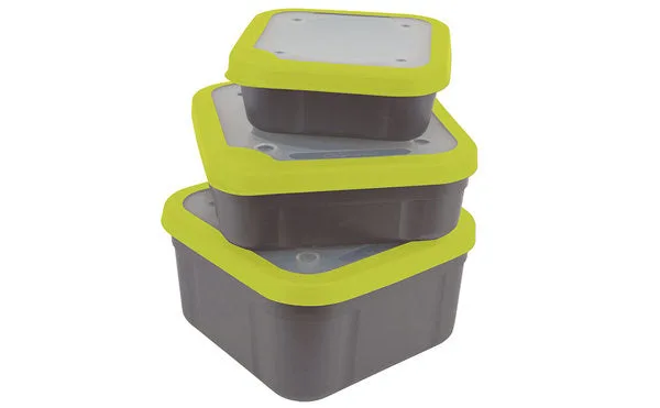Matrix Perforated Lid Bait Box Grey/Lime — 3.3 Pint
