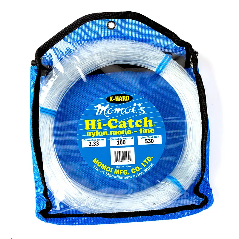Momoi Hi-Catch Xtra Hard Mono Leader Line - Momoi Hi-Catch Xtra Hard Mono Leader Line 150lbs Clear White 100yds