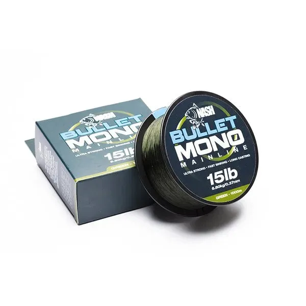 Nash Bullet Mono Mainline 1000m - 12lb, Green