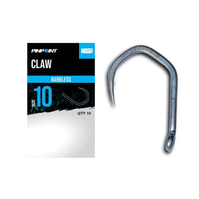 Nash Pinpoint Claw Carp Hook — 8, Barbed