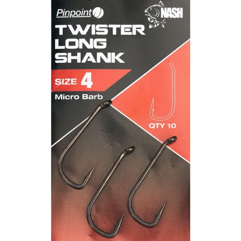Nash Pinpoint Twister Long Shank Carp Hook