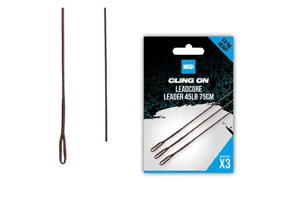 Nash Cling On Leadcore Lead Clip Leader 75cm
