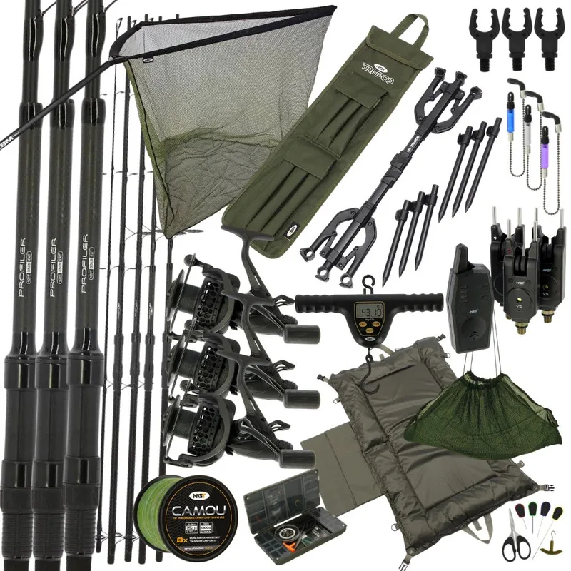 NGT Deluxe Profiler Carp Fishing Set Up