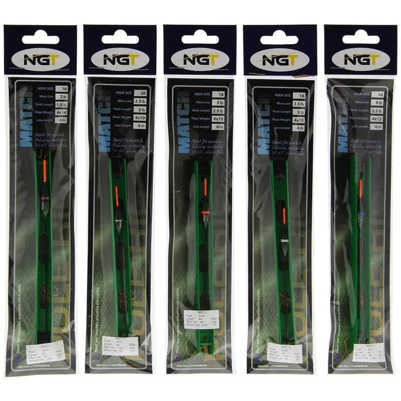 NGT Match Pole Rigs 10 Pack