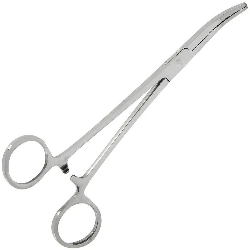 NGT Stainless Steel Curved Forceps