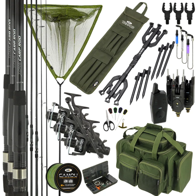 NGT XPR 3 Rod and Reel Carp Fishing Bundle