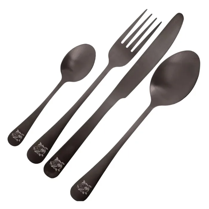 NGT 4 Piece Matt Effect Cutlery Set & Neoprene Case