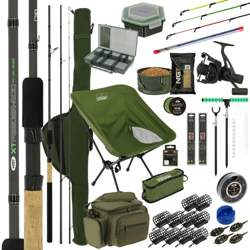 NGT DELUXE Full Feeder Set Up XT - NGT DELUXE Full Feeder Fishing Set Up XT