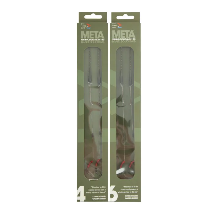 OMC Meta Terminal Tackle All-In-1 Braid Solid Bag Ready Tied Rig Barbless