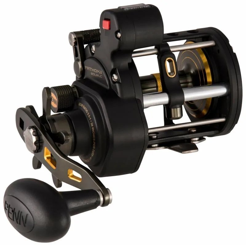 Penn Fathom II Level Wind Line Counter Reel - 30, Right