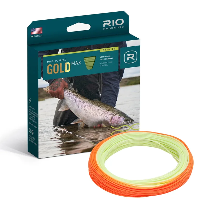 RIO Premier Gold Max Fly Line - RIO Premier Gold Max Fly Line WF7 - Floating - Mint/Blaze Orange