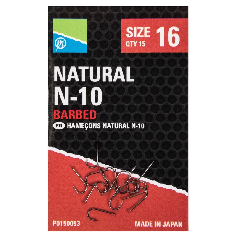 Preston Innovations Preston Natural N-10 Barbed Hooks