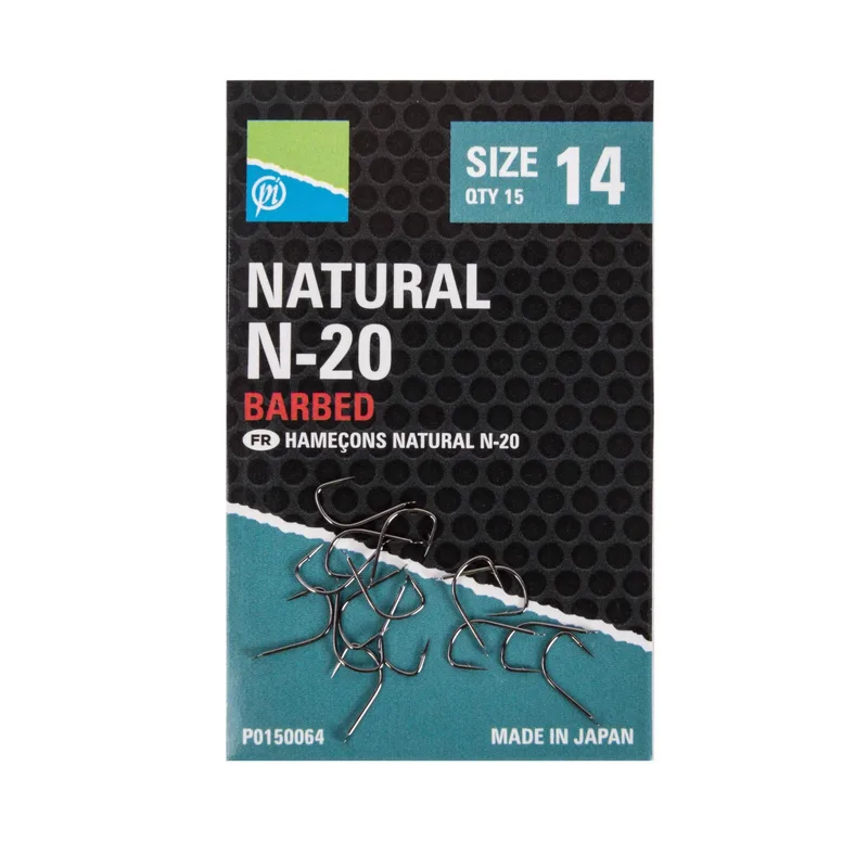 Preston Innovations Preston Natural N-20 Barbed Hooks