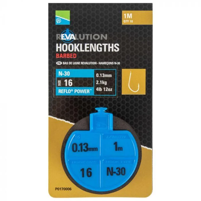 Preston Innovations Preston Revalution Hooklengths N30 - 12