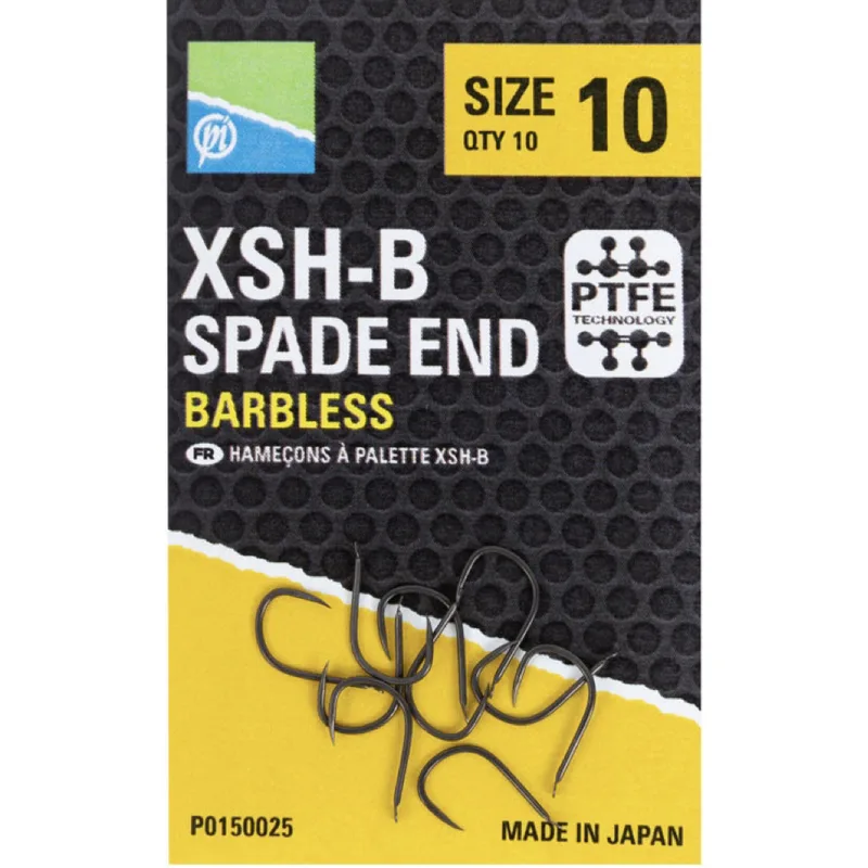 Preston Innovations Preston XSH-B Spade End Barbless Hooks - 18