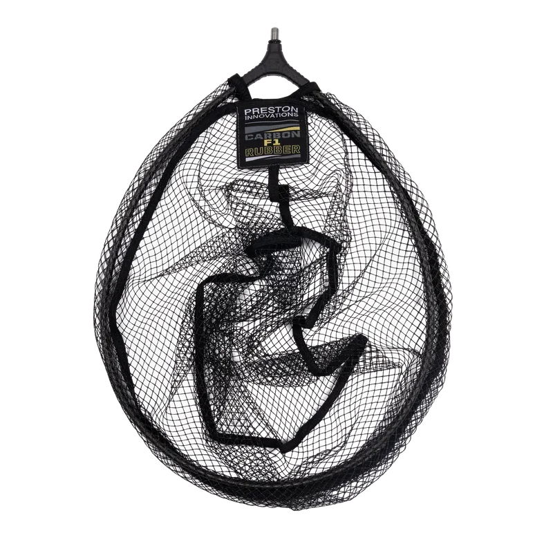 Preston Carbon F1 Latex Landing Net — 16 Inch