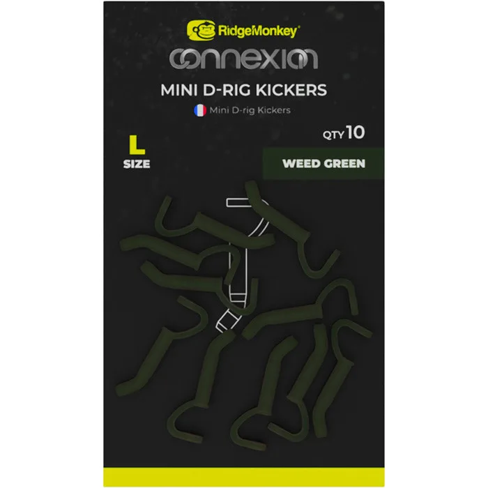 Ridgemonkey Mini D-Rig Kickers — Large, Weed Green