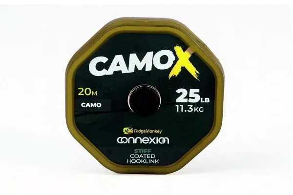Ridgemonkey CamoX Stiff Coated Braid — 25lb