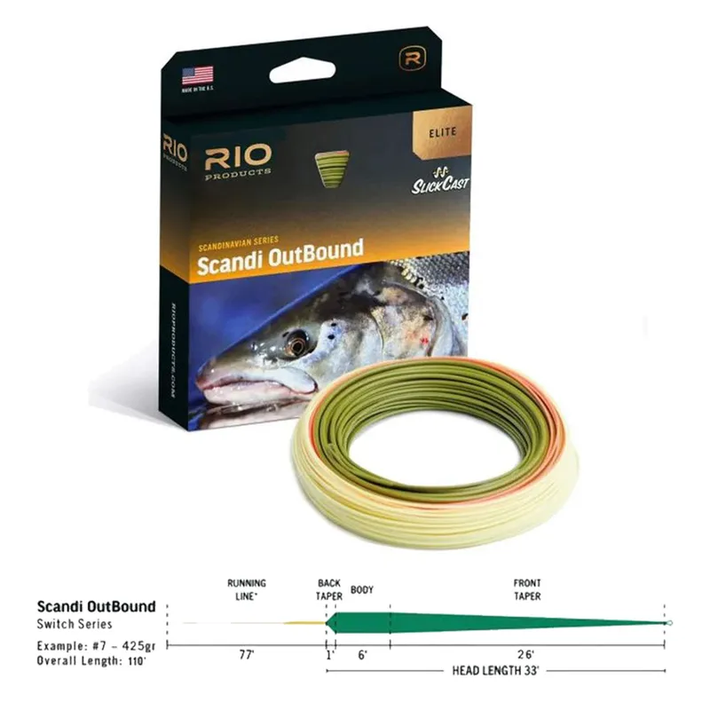 Rio Elite Scandi Outbound Switch Fly Line - Rio Elite Scandi Outbound Switch Fly Fishing Line #8