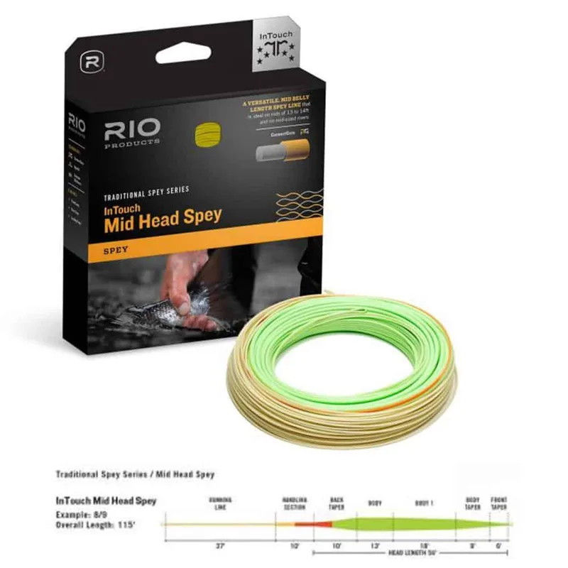Rio Intouch Mid Head Spey Salmon Fly Line - Rio Intouch Mid Head Spey Salmon Fly Line WF-8/9
