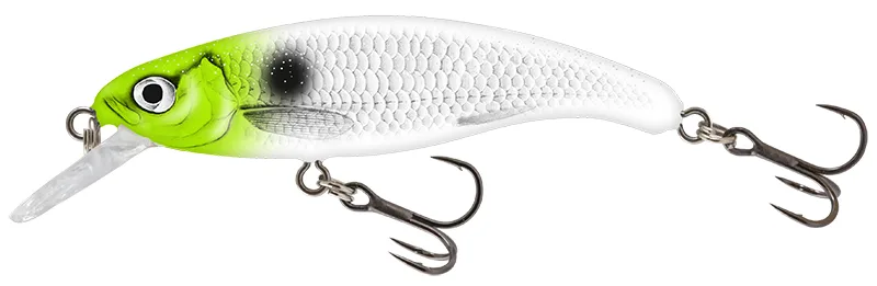 Salmo Floating Slick Stick 6cm Hard Lure — Green Bone Flash