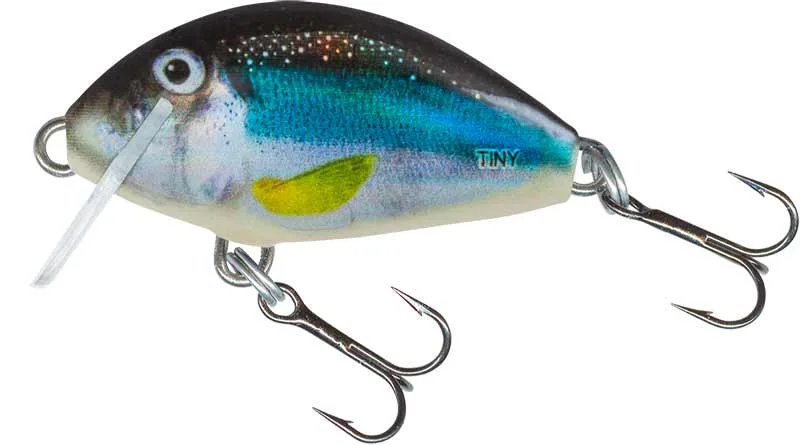Salmo Tiny 3cm Hard Lure — Sinking, Holo Smelt