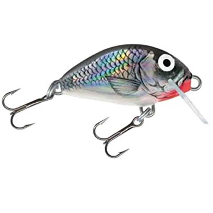 Salmo Tiny 3cm Hard Lure — Sinking, Holographic Grey Shiner
