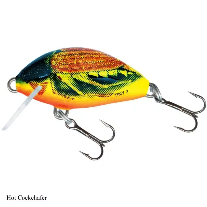 Salmo Tiny 3cm Hard Lure — Floating, Hot Cockchafer