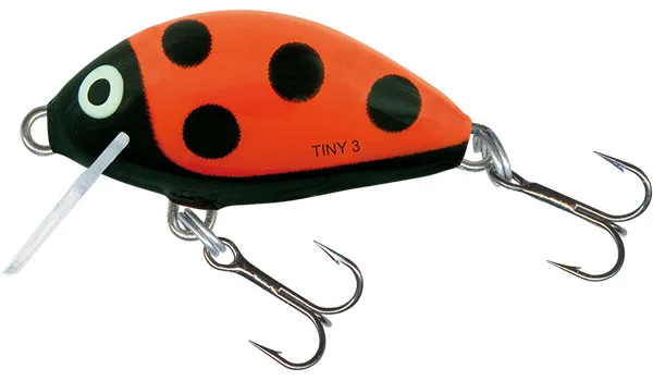 Salmo Tiny 3cm Hard Lure — Floating, Ladybird