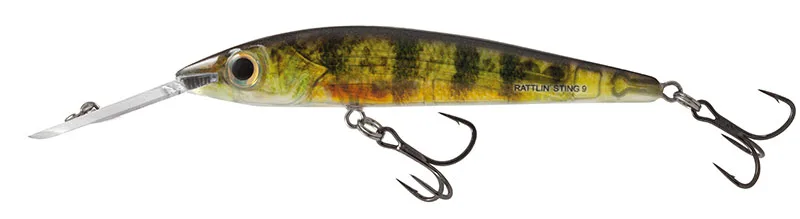 Salmo Rattlin Sting Suspending 9cm 11g — Yellow Perch