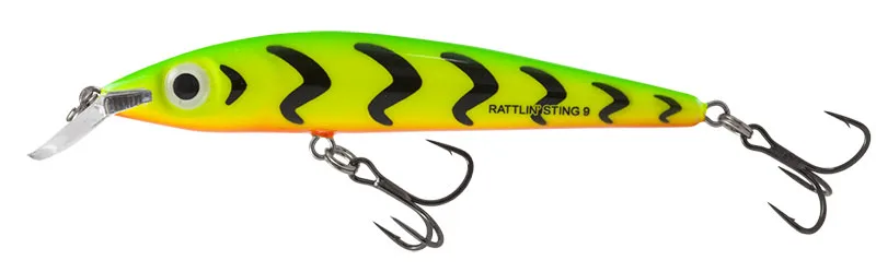Salmo Rattlin Sting Suspending 9cm 11g — Green Tiger